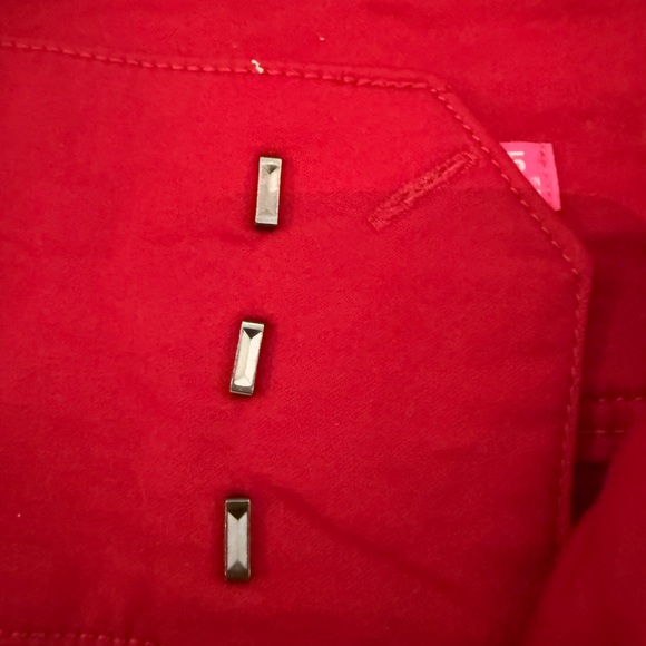 Tinseltown Women's‎ High Waist Shorts in Bold Red - Picture 4 of 7